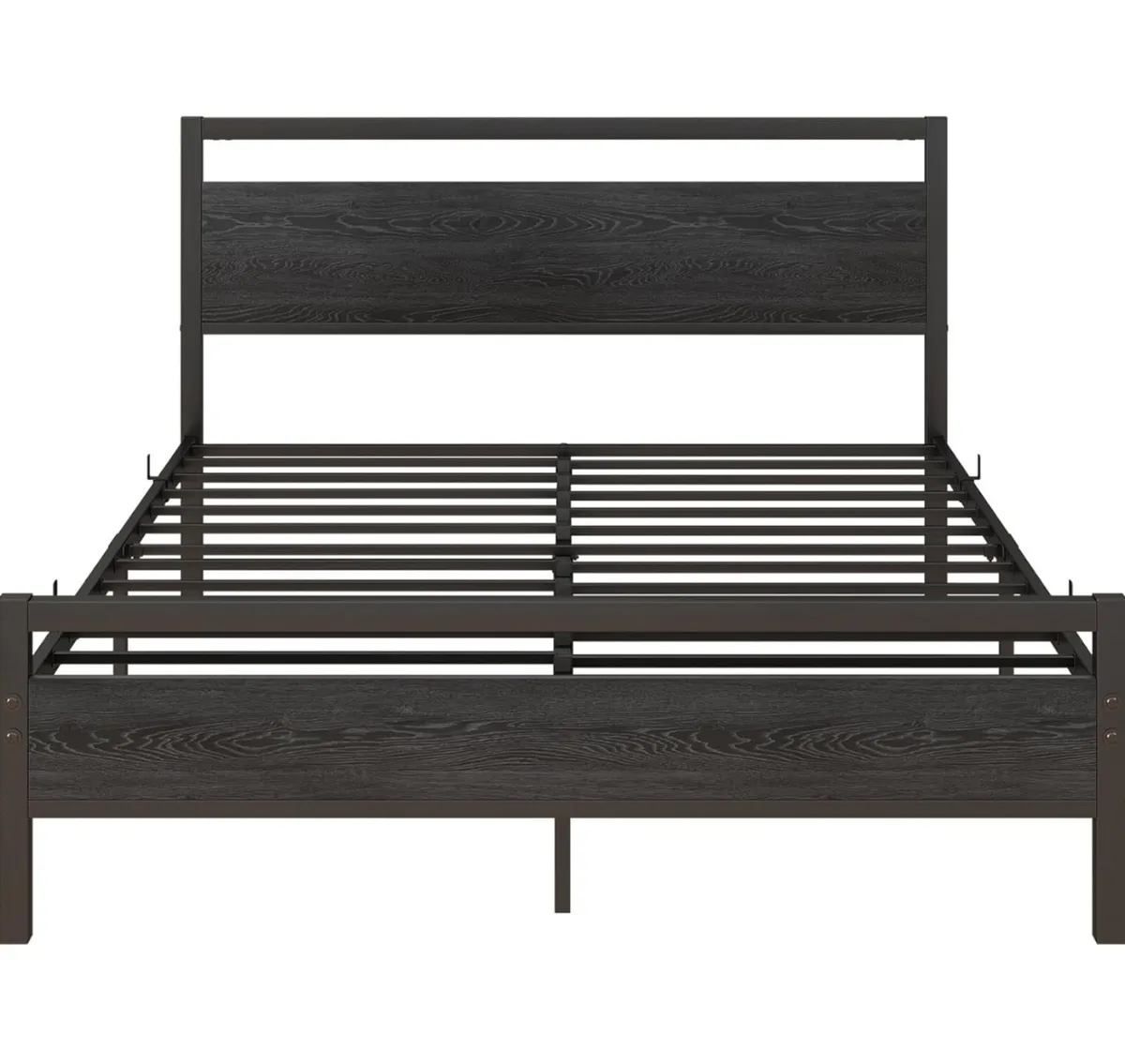 4ft6 Double Bed Frames with Wood Headboard,Heavy D - Image 2