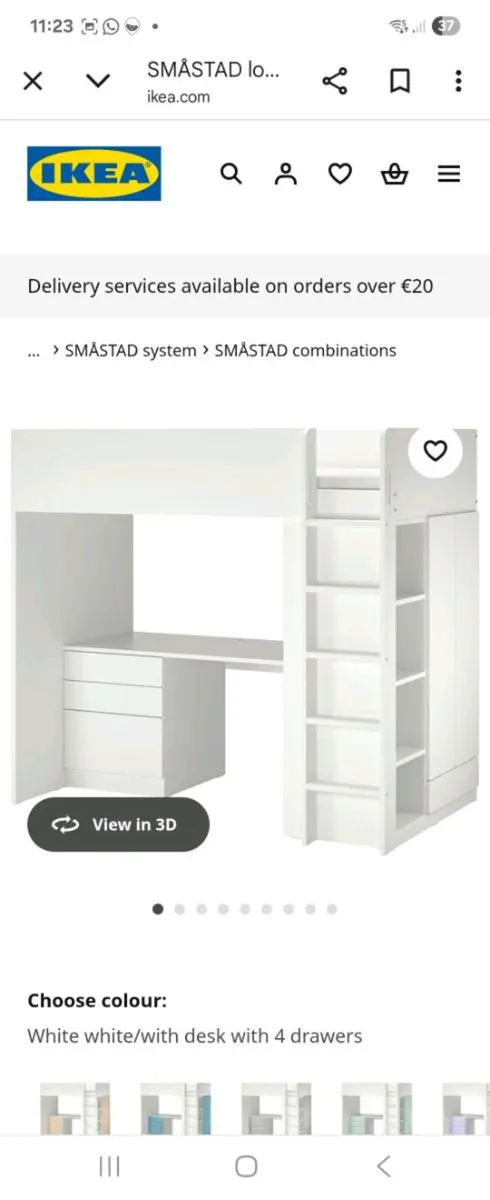 FREE IKEA BED WITH STORAGE AND DESK - Image 1