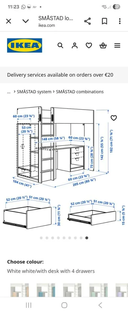 FREE IKEA BED WITH STORAGE AND DESK - Image 2