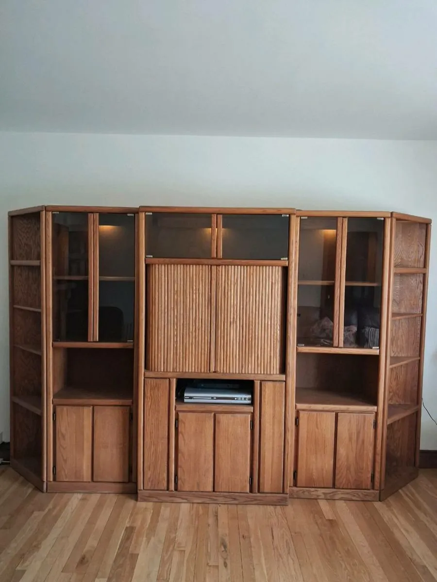 Oak TV/Wall unit - Image 1