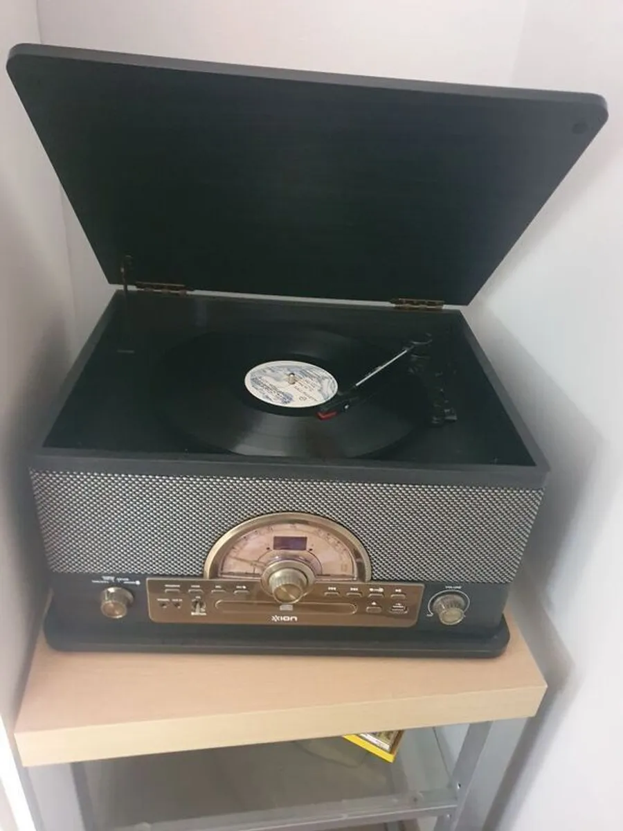 ION Superior LP Bluetooth Music Centre - Black Ash - Image 1
