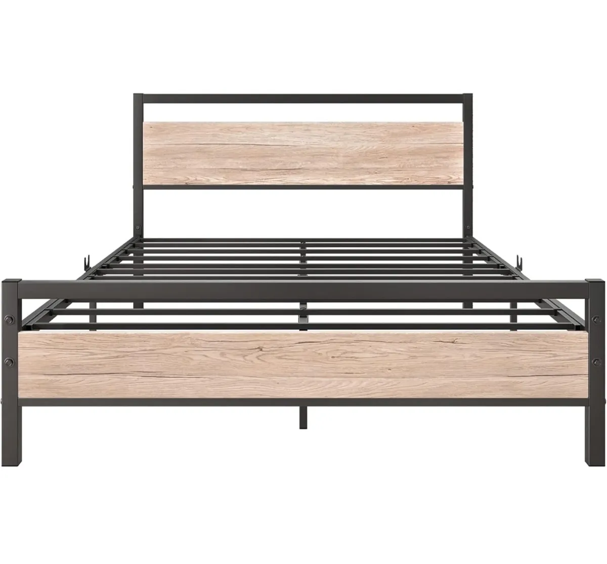 4ft6 Double Bed Frames with Wood Headboard - Image 2