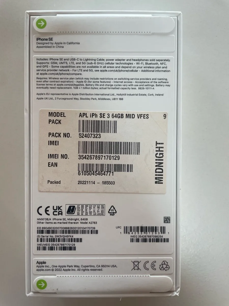 NEW iPhone SE (3rd Gen) Unopened - Image 3