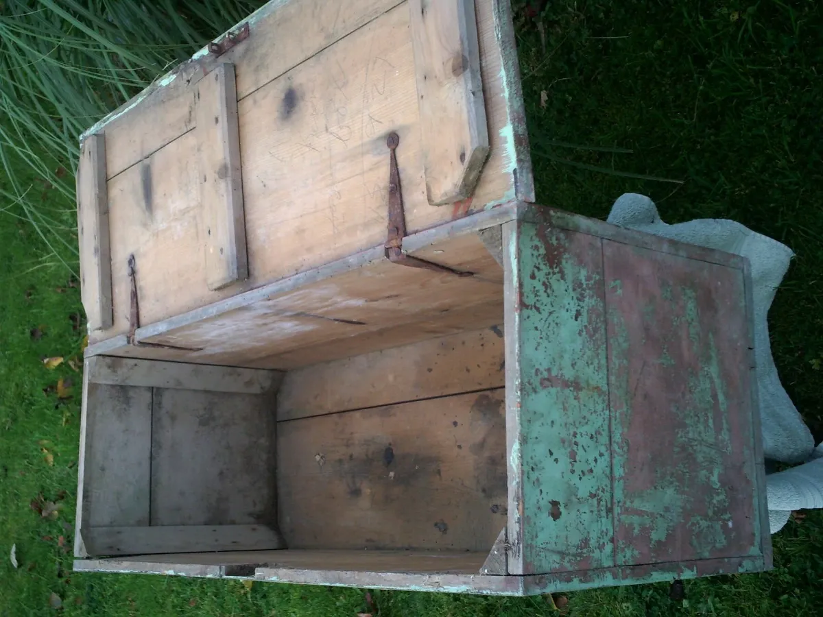 antique irish storage trunk - Image 1