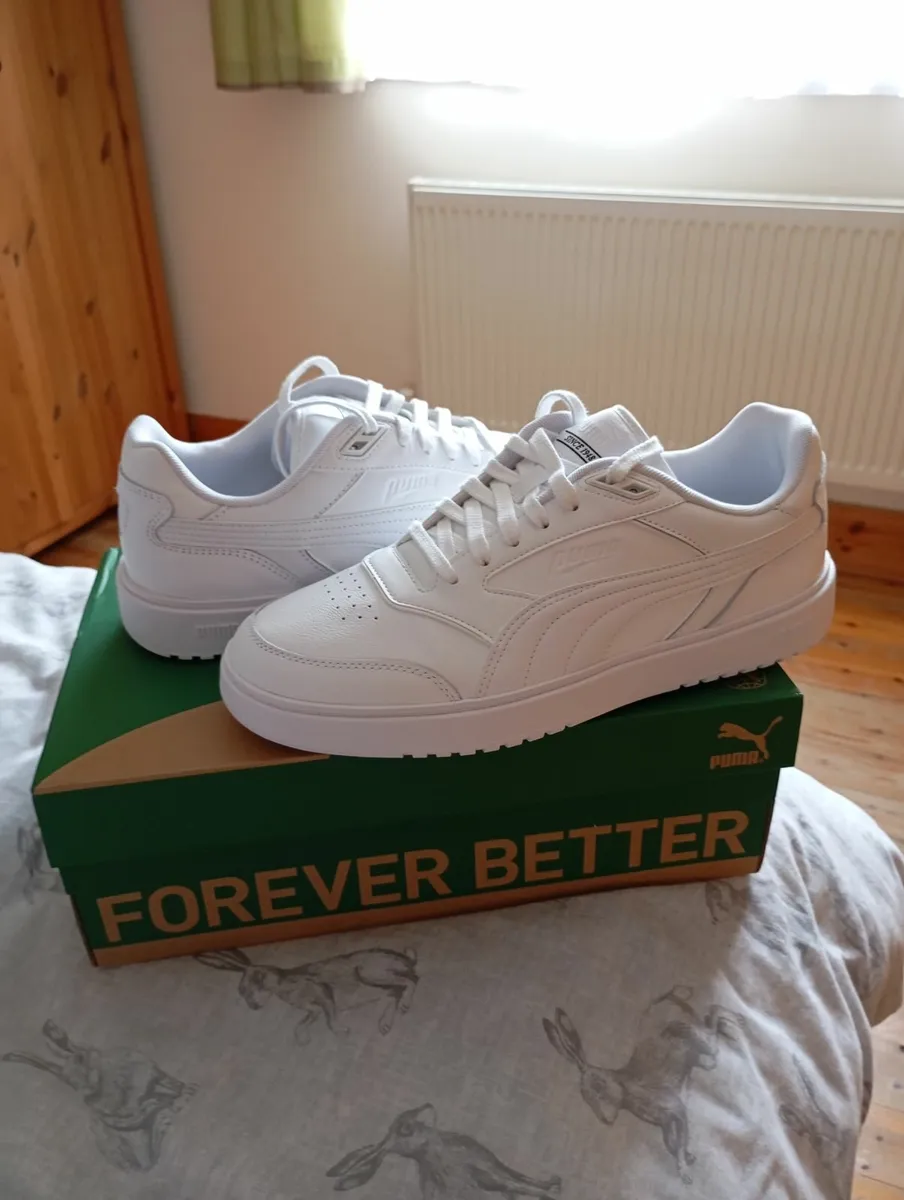 New size UK 9 ehite puma Trainers - Image 3