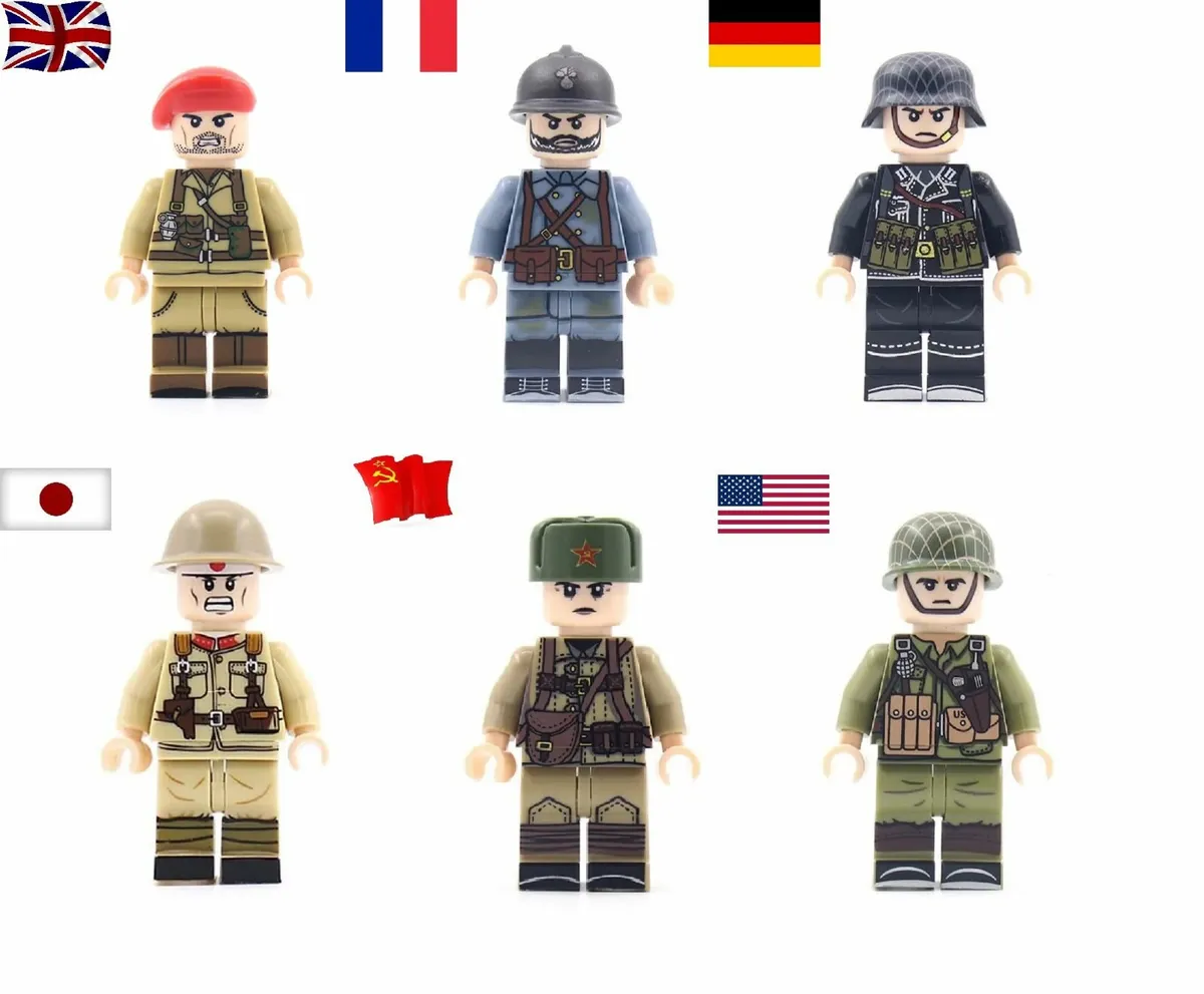 WW2 Soldier Military Minifigures Lego Compatible - Image 1