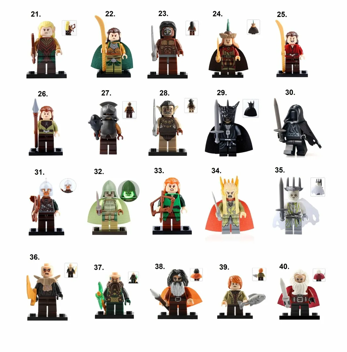 Lord of the Rings Minifigures Hobbit Dwarf Lego - Image 2