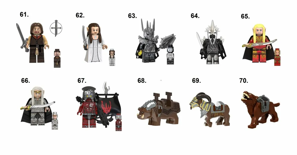 Lord of the Rings Minifigures Hobbit Dwarf Lego - Image 4