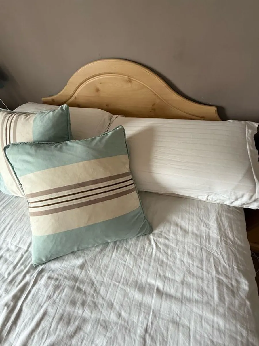 Free wardrobes, matching locker and headboard. Good condition. Wardrobes roughly 2.5m in length, dresser 1.4m - Image 3