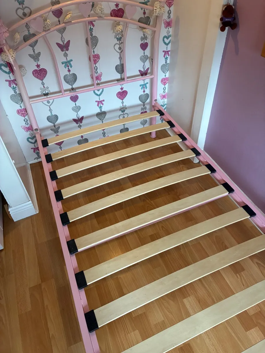 Girls Pink Single Bed Frame - Image 3