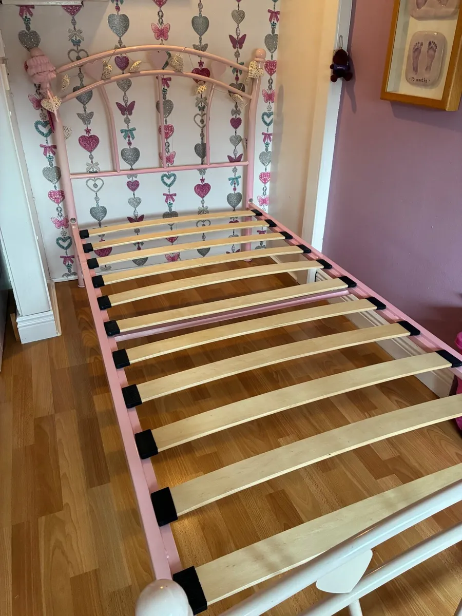 Girls Pink Single Bed Frame - Image 4