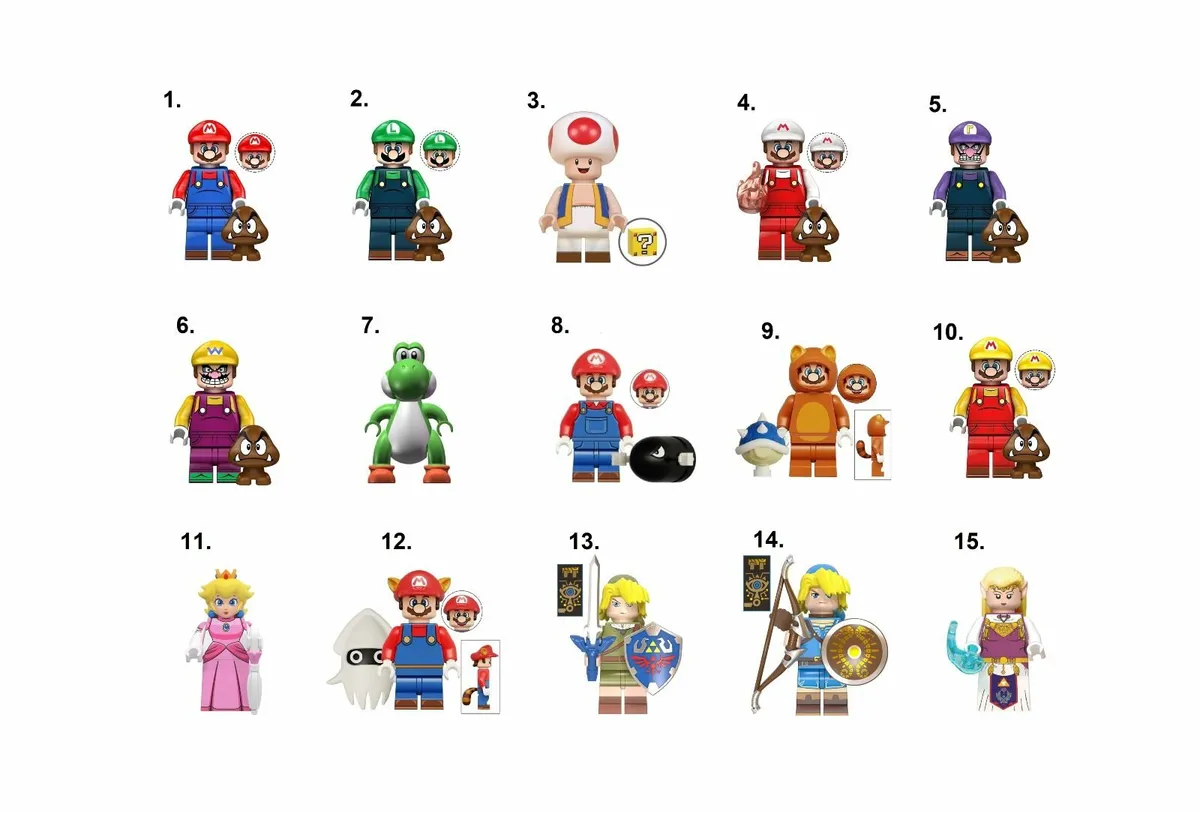 Super Mario Nintendo Mini Figures Lego Compatible - Image 2
