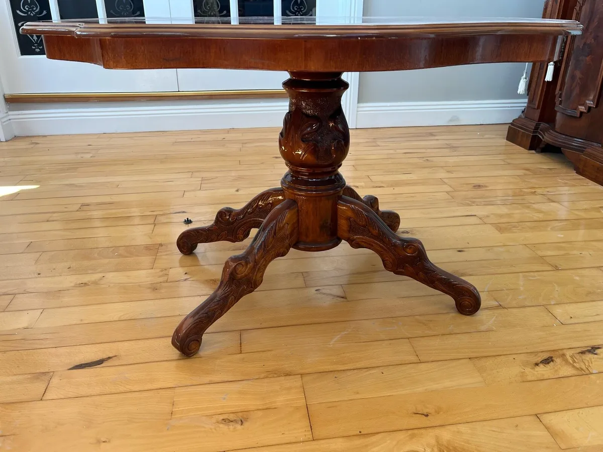 Rosewood Coffee Table with Inlay & 2 Lamp Tables - Image 4