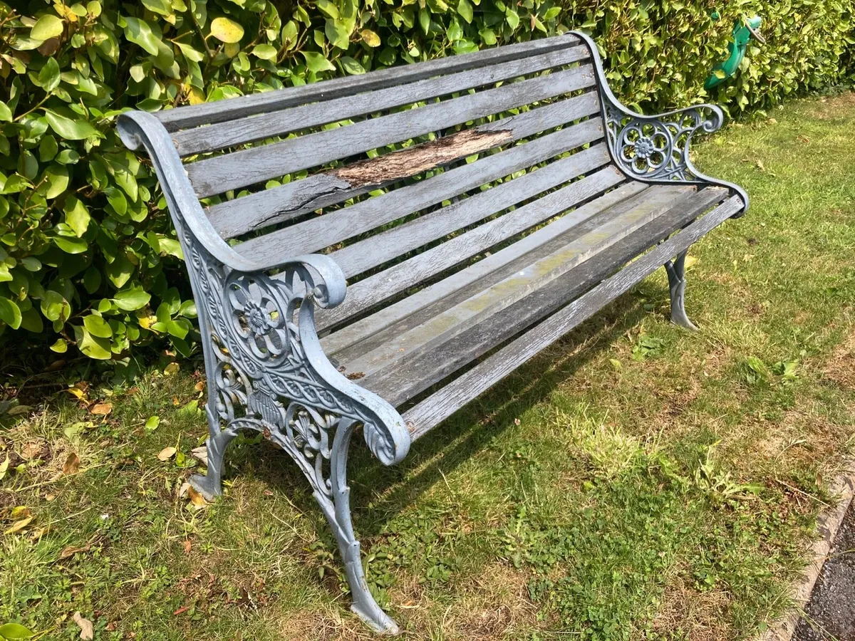 Cast iron metal bench - Image 4
