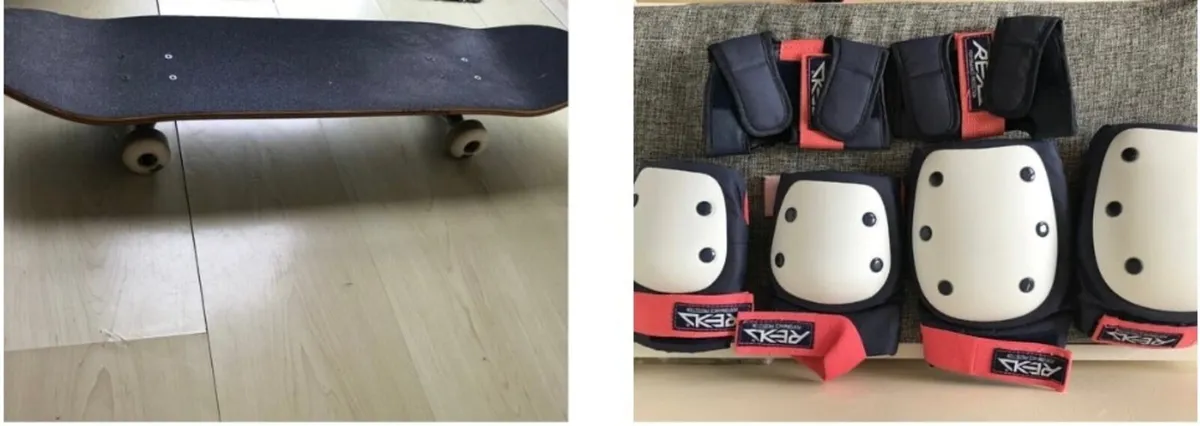 Skateboard + Skate Pads - Image 1
