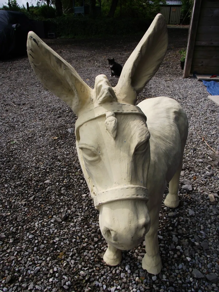 3 X Metal Garden Bench Ends + Terracotta Donkey - Image 4
