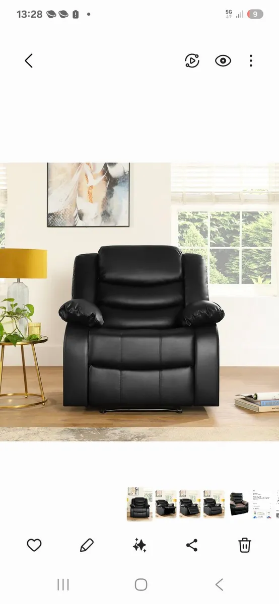 Hudson real leather recliner chairs reduced