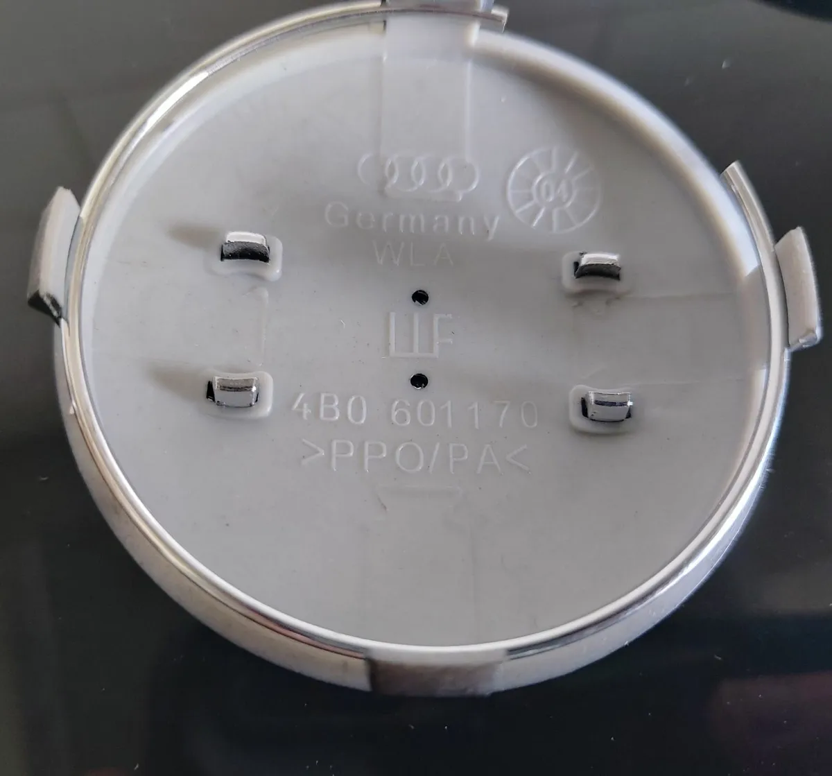 4 x Black Audi Centre Caps (60mm) - FREE POST - Image 3