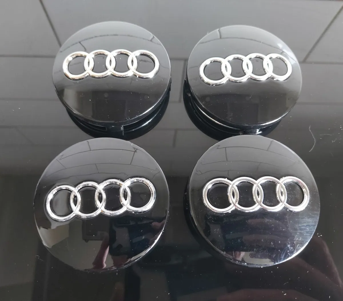 4 x Black Audi Centre Caps (60mm) - FREE POST - Image 1