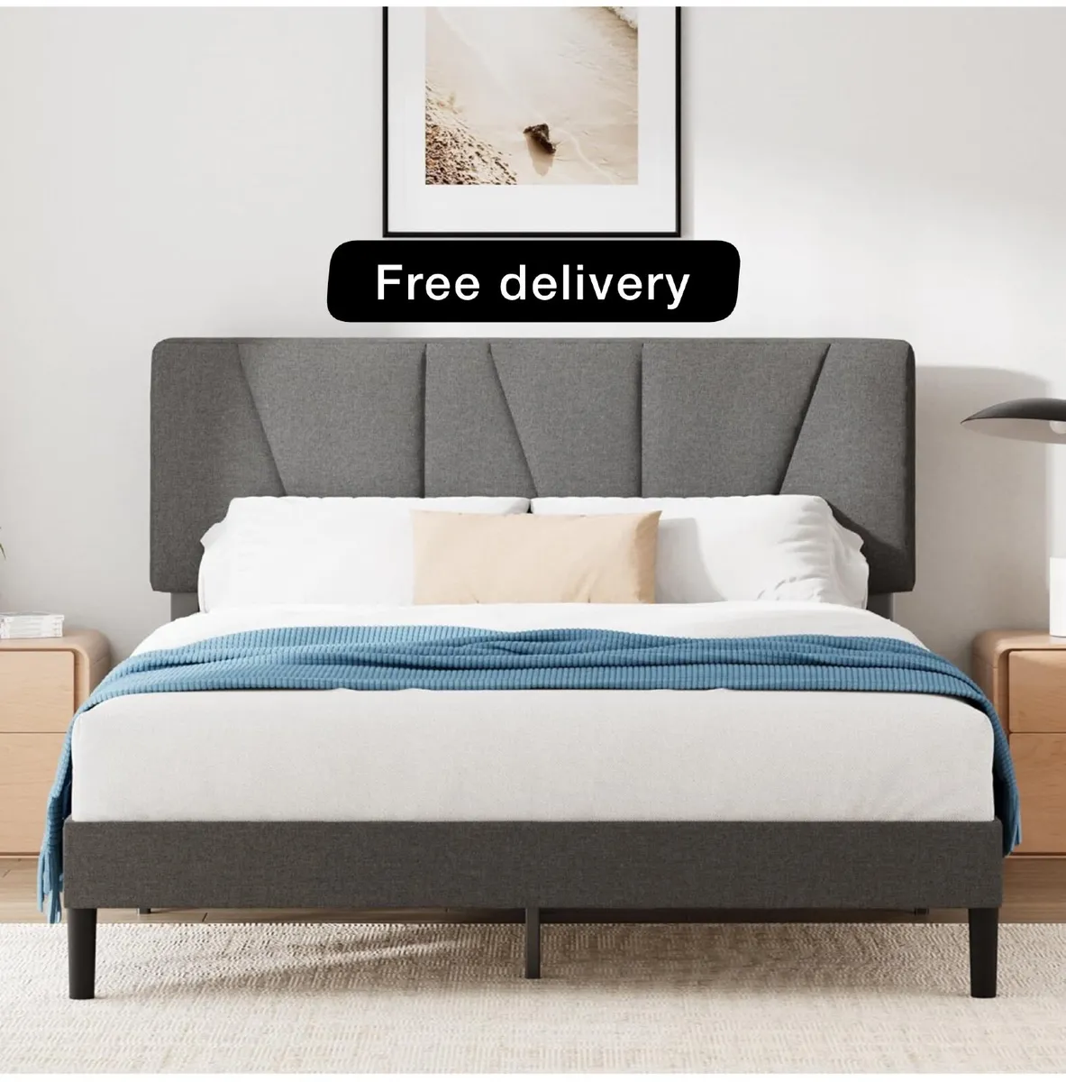 Double Bed Frame – Bed 135 x 190 cm - Image 1