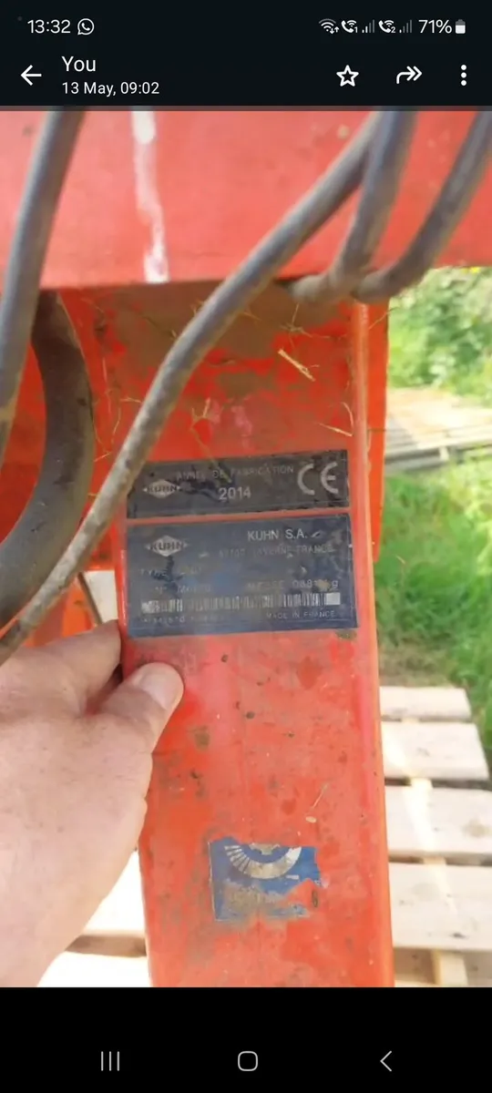 Kuhn 3110 mower bed - Image 2