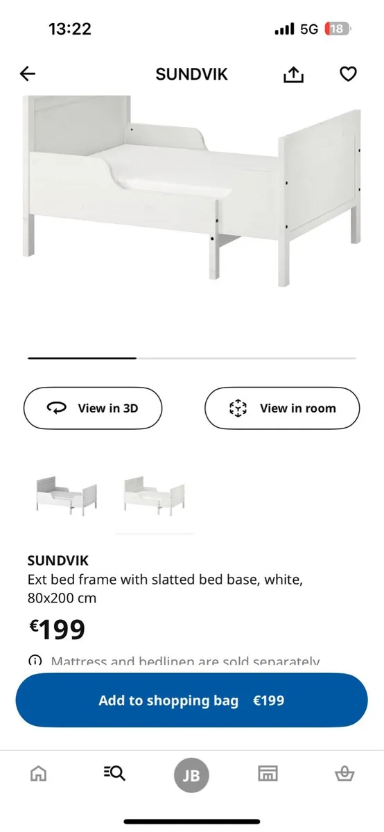 IKEA kids extendable beds x 2 - Image 2