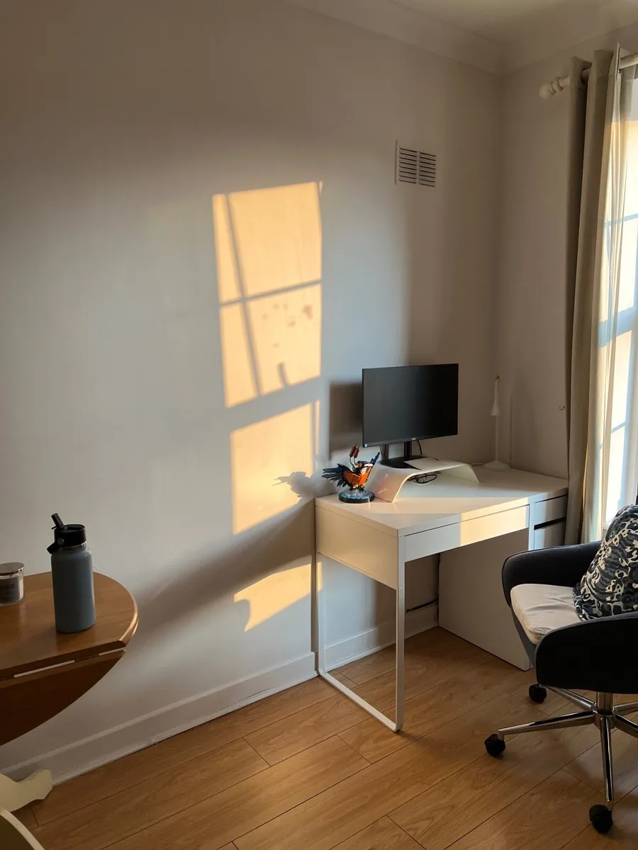 IKEA MICKE desk + IKEA monitor stand - Image 2