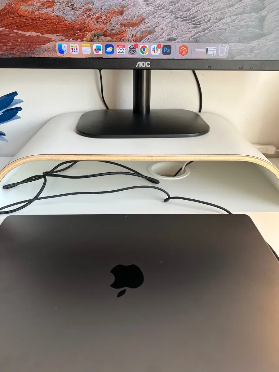 IKEA MICKE desk + IKEA monitor stand - Image 4