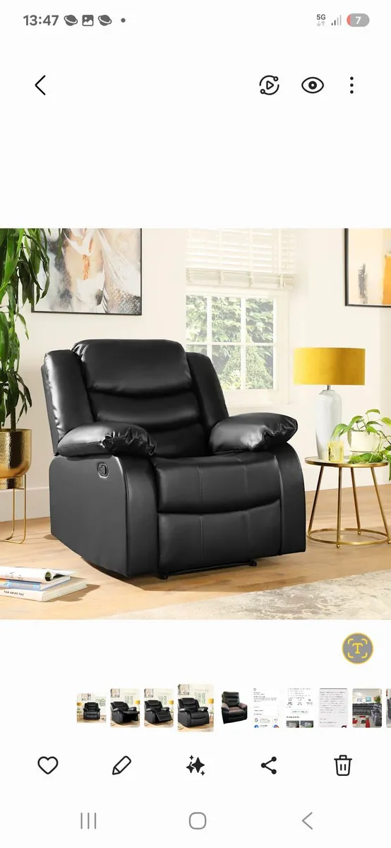 Hudson real leather recliner chairs reduced