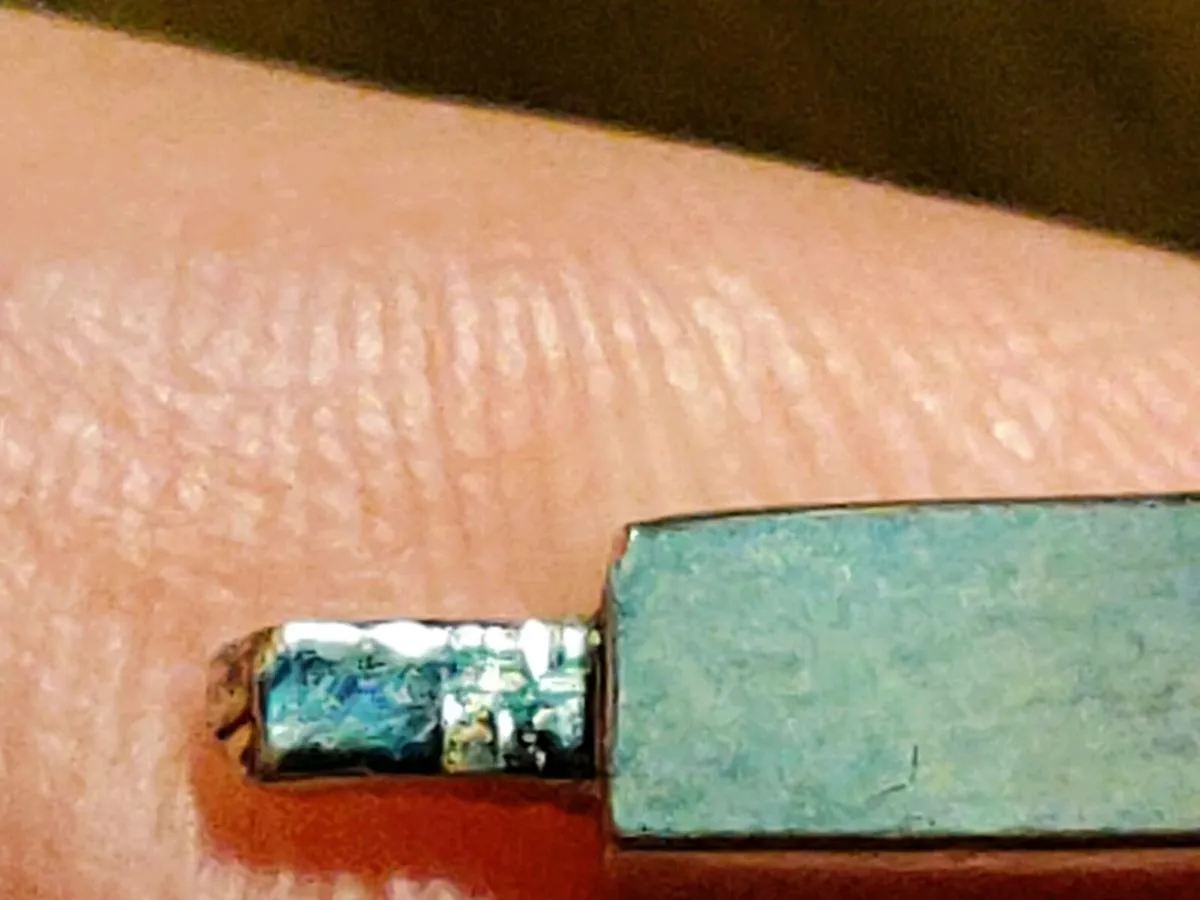 CHUNKY CRYSTAL, New Real Silver Wide Sized Bangle - Image 3