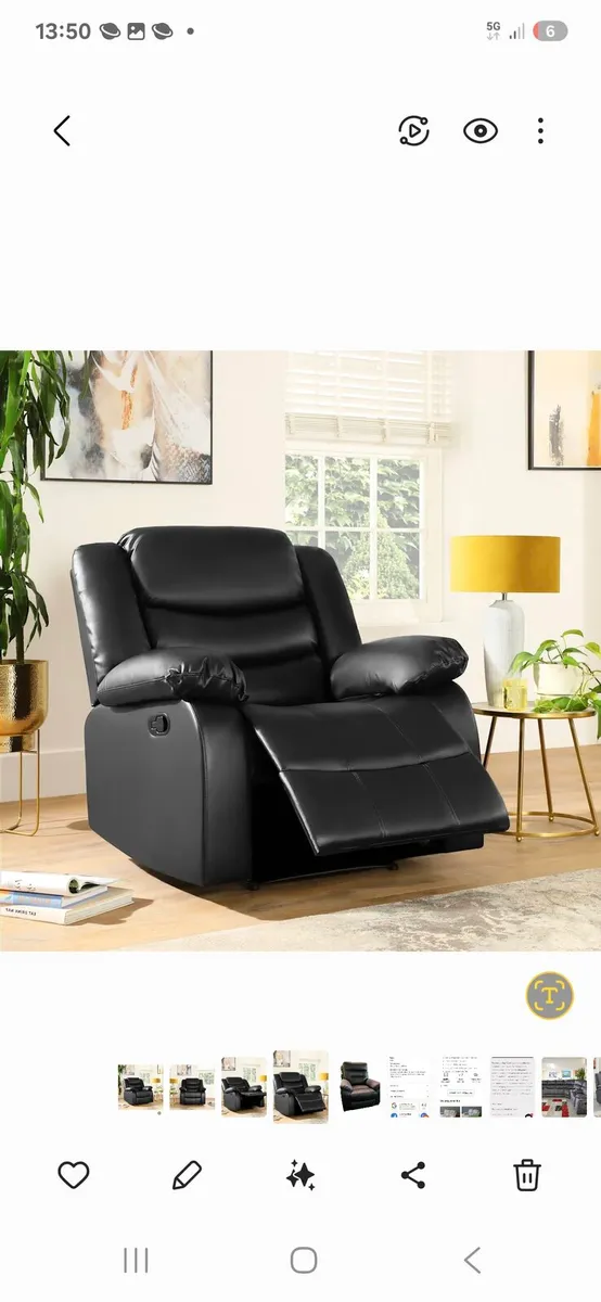 Hudson real leather recliner chairs reduced
