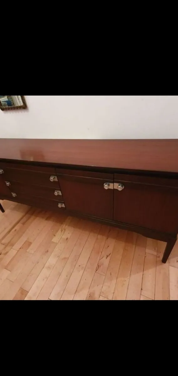 Mid century teak sideboard schreiber solid top - Image 1
