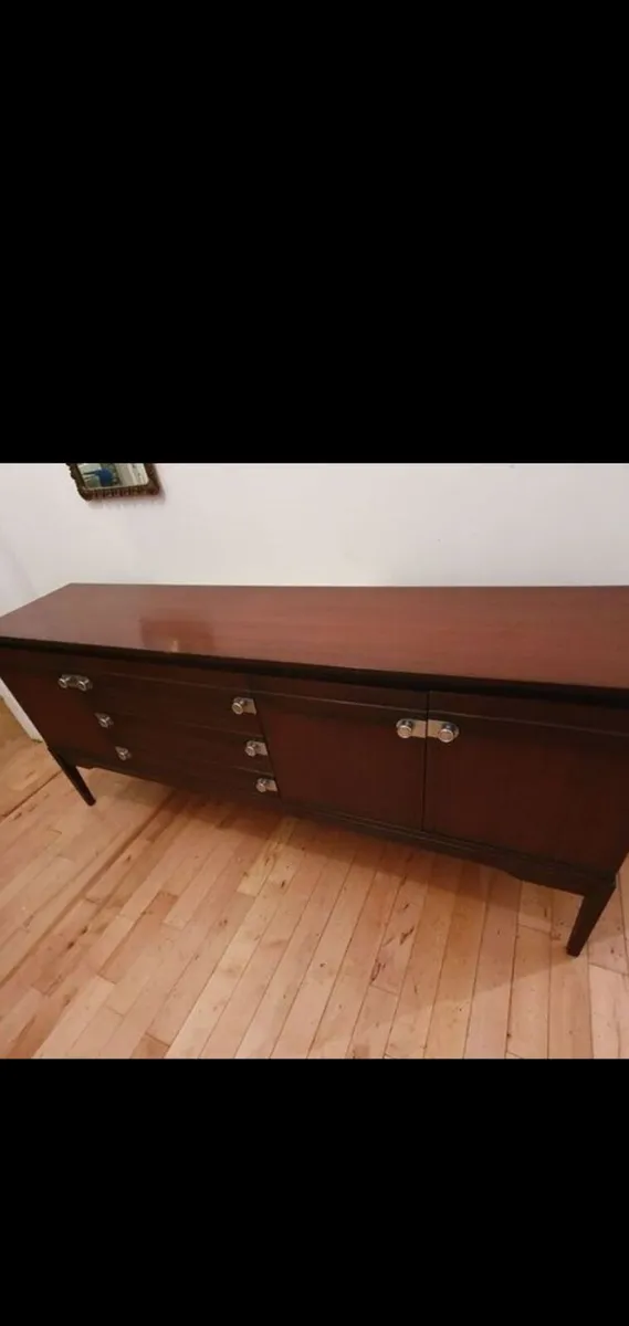 Mid century teak sideboard schreiber solid top - Image 2