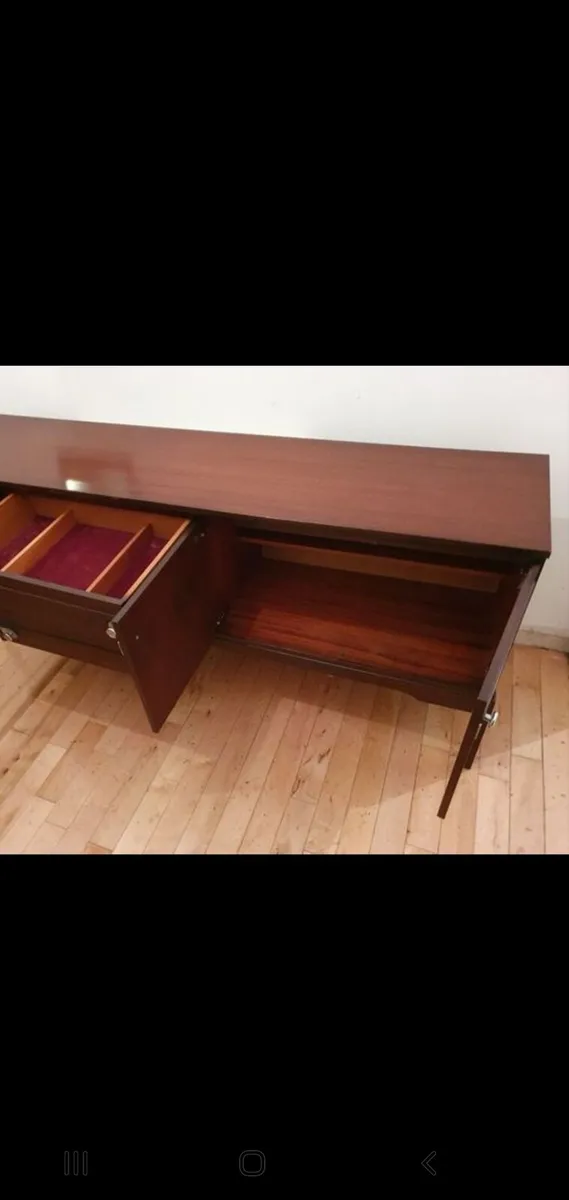Mid century teak sideboard schreiber solid top - Image 3