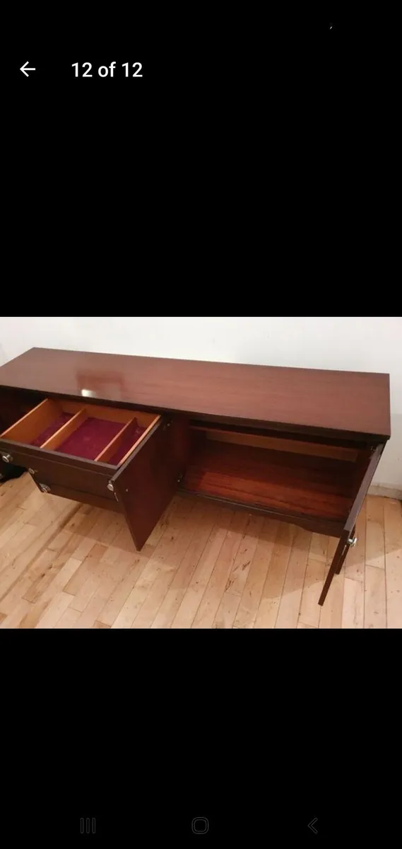 Mid century teak sideboard schreiber solid top - Image 4