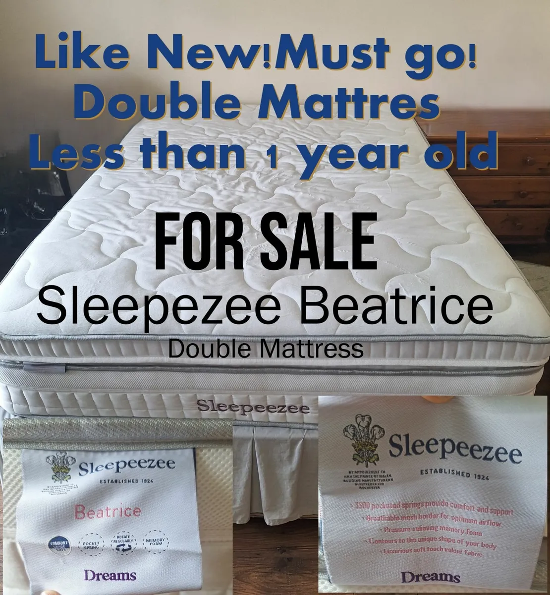 Top Quality Mattress – Paid €1,571 – Must Sell - Image 2