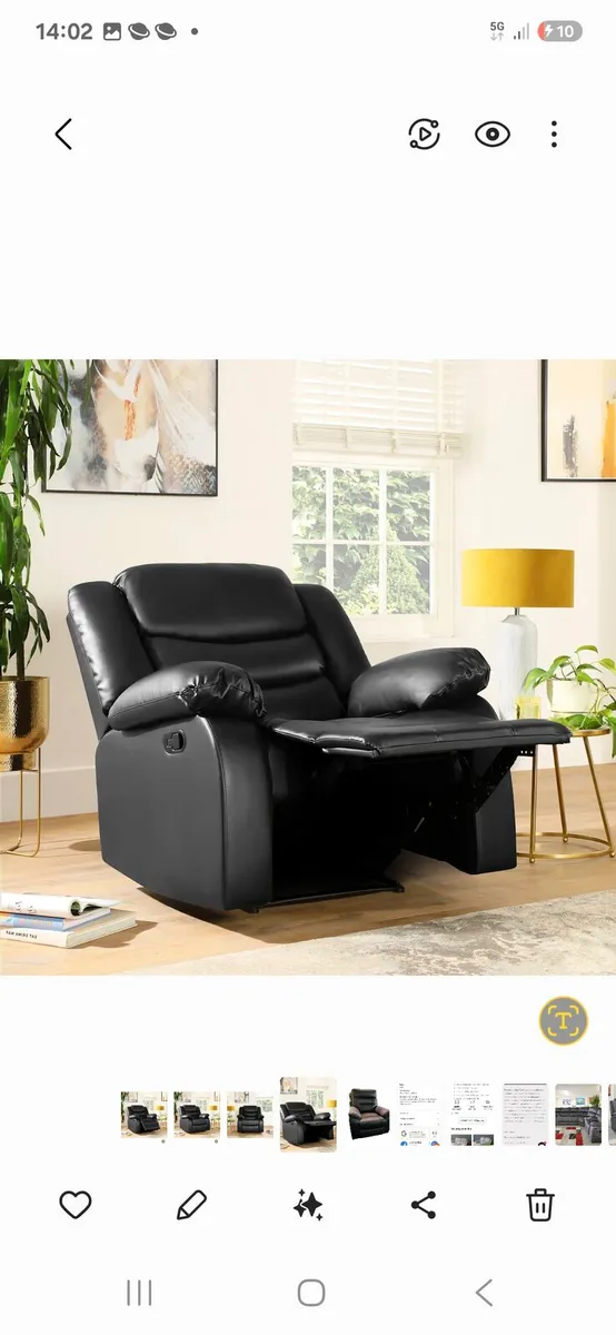 Hudson real leather recliner chairs reduced