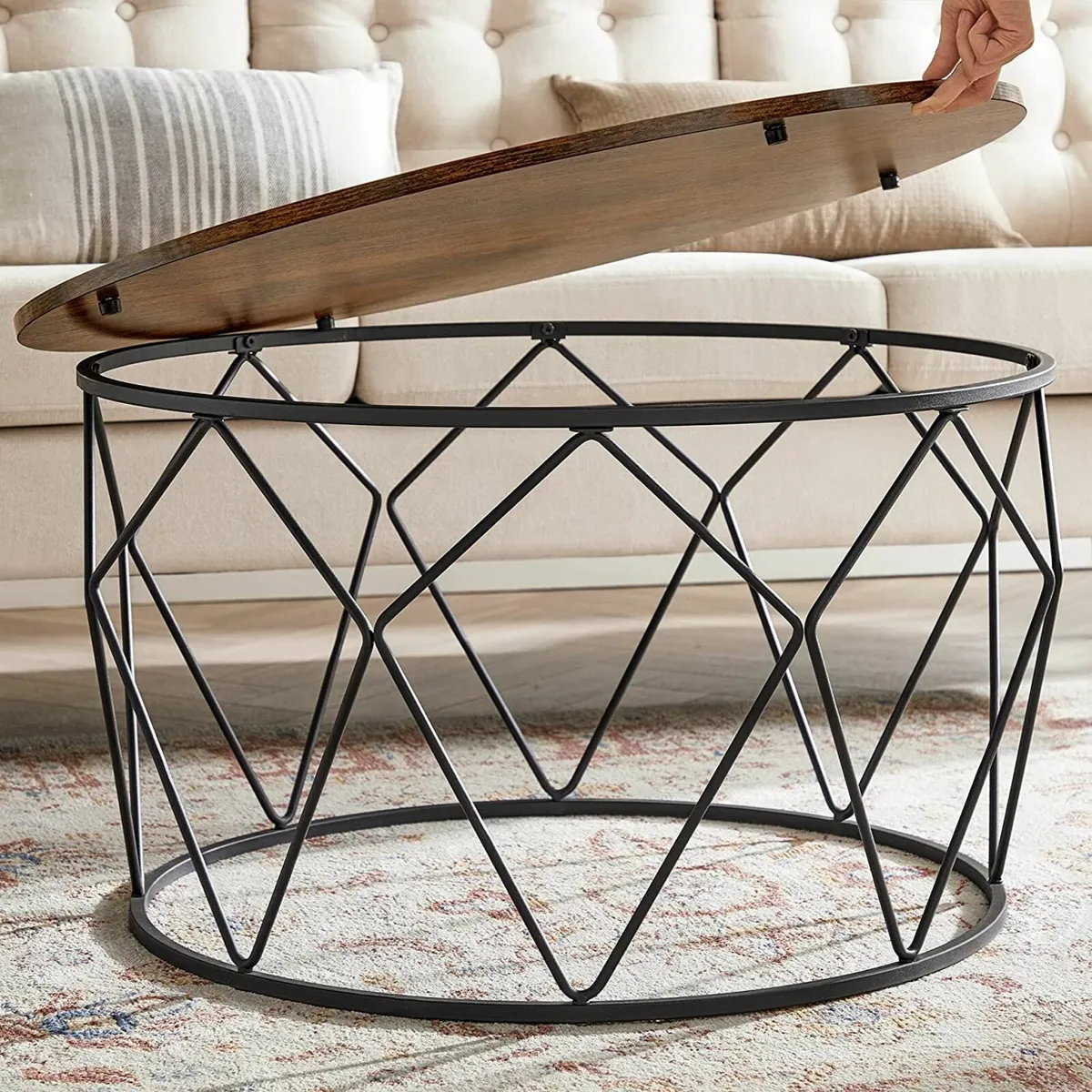 New Round Industrial Design Coffee Table. P&P - Image 3