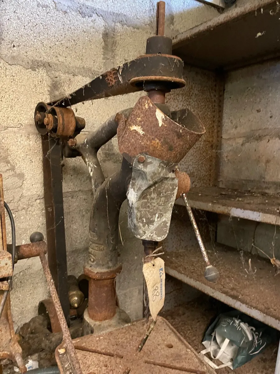 Vintage Denbigh Pillar Drill + Handmade Drill - Image 3