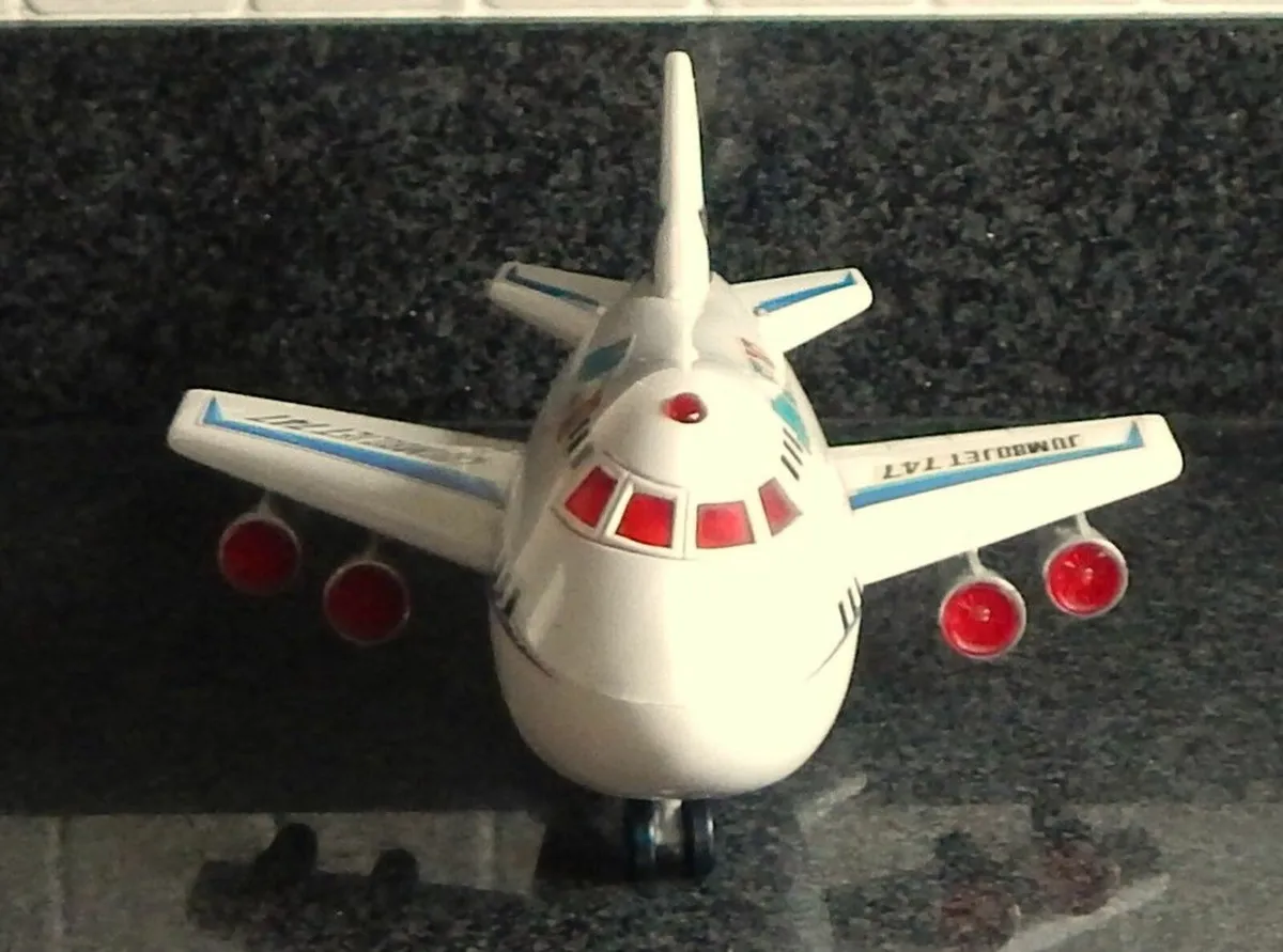 Large Retro Jumbo Jet 747 Toy Plane c1988 - Image 2