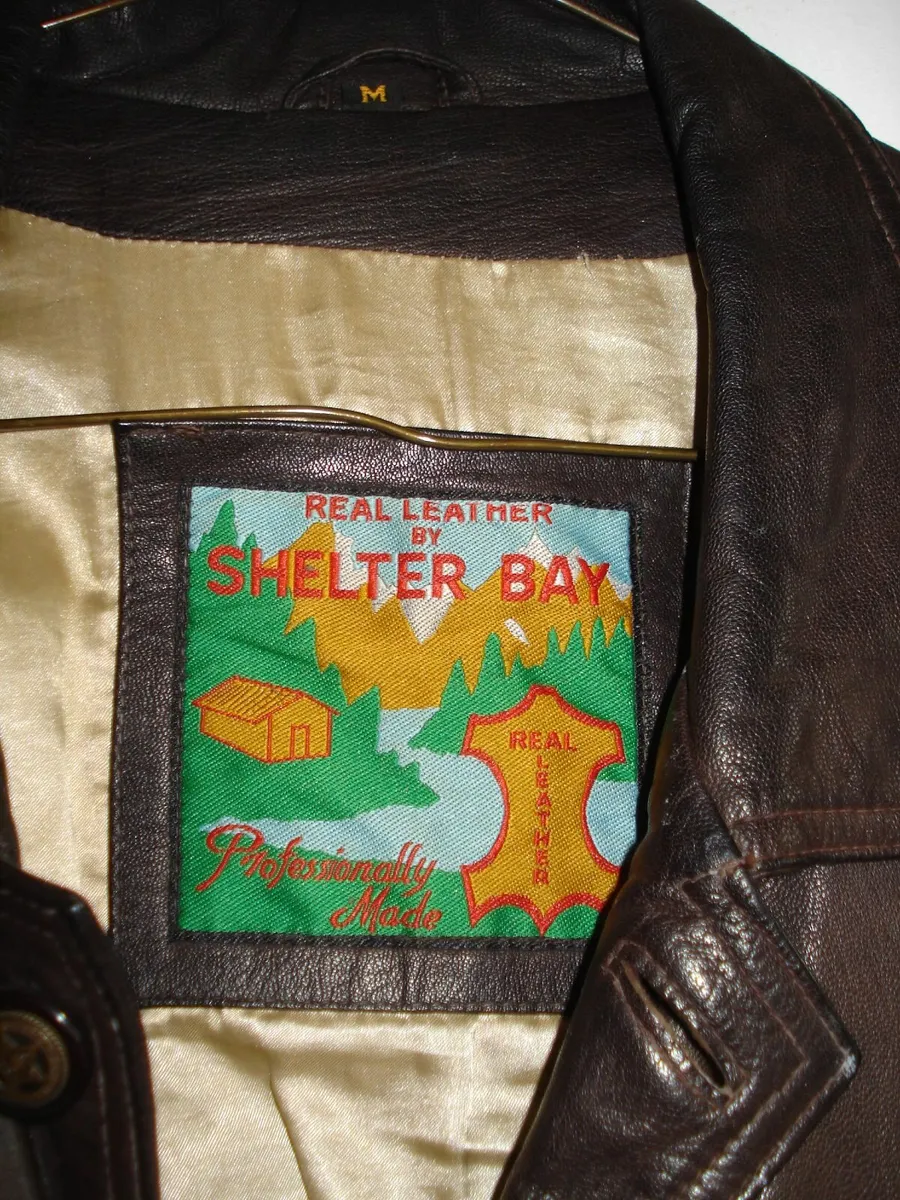 VINTAGE MENS BROWN REAL LEATHER JACKET. - Image 2