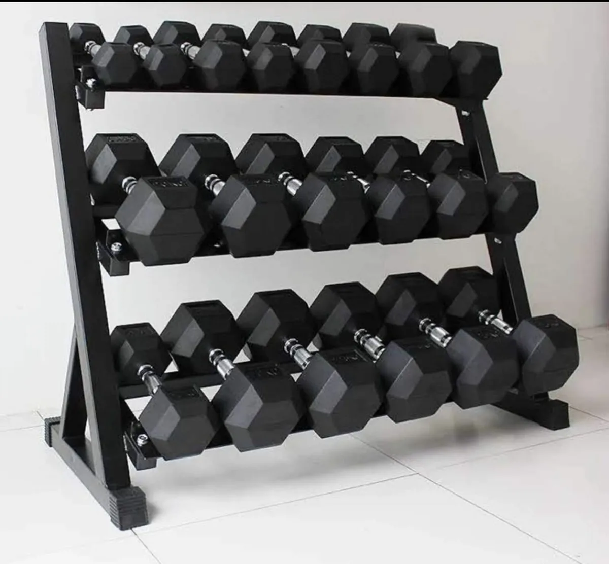 Dumbells Set with Stand, Squat Rack & Bench - Image 1