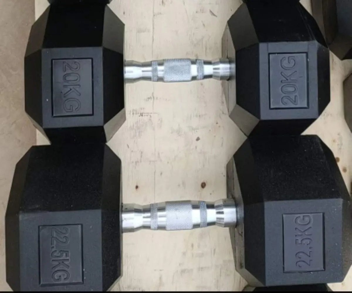 Dumbells Set with Stand, Squat Rack & Bench - Image 2