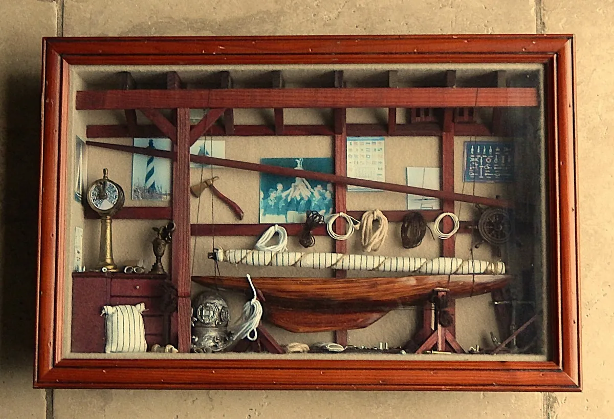 Shadow Box Diorama of America’s Cup Sailing Yacht - Image 2