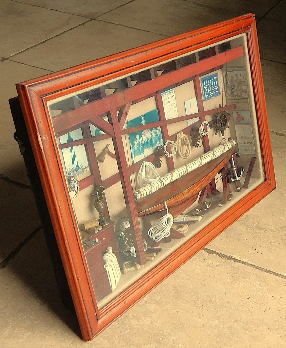 Shadow Box Diorama of America’s Cup Sailing Yacht - Image 3