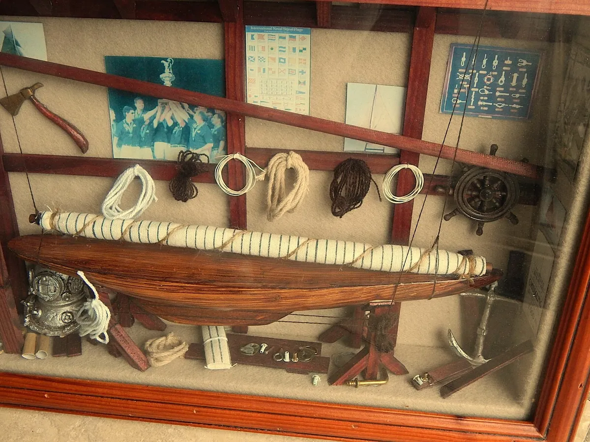Shadow Box Diorama of America’s Cup Sailing Yacht - Image 4