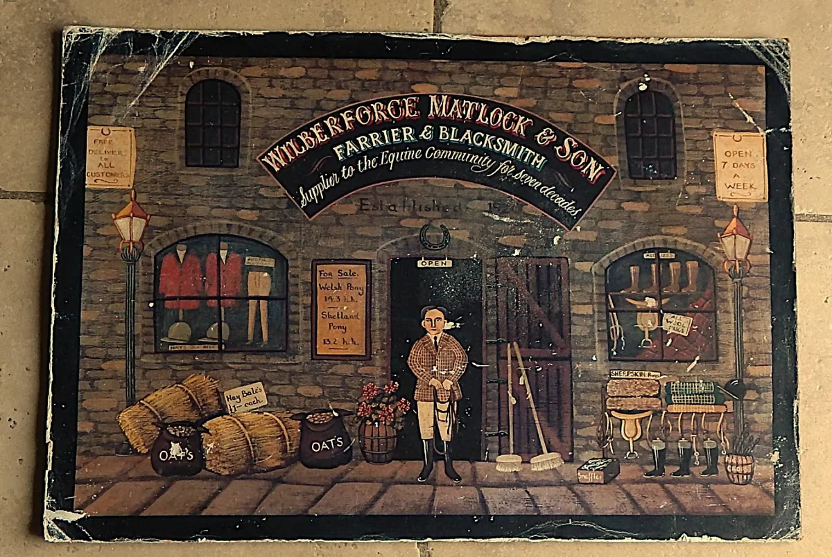 Vintage Paper Poster of Equestrian Store - Image 1