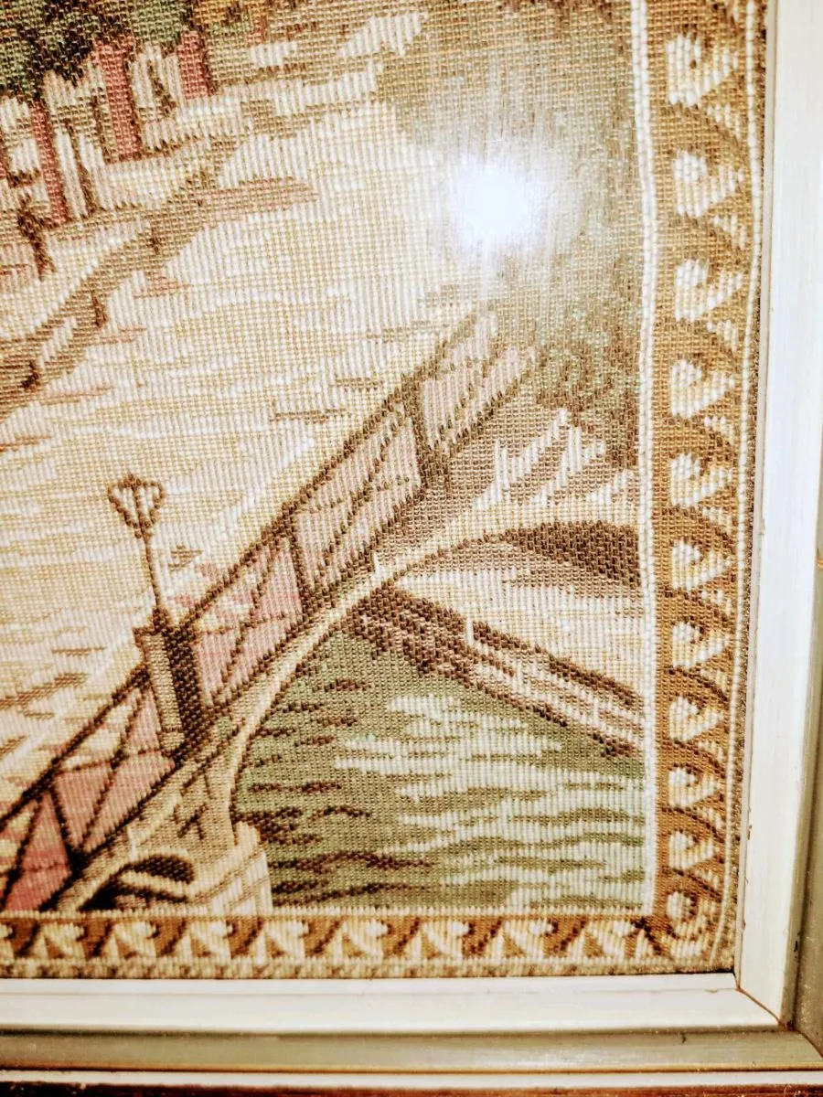 17TH CENTURY SCENE, Huge Wall Tapestry Frame ! - Image 4