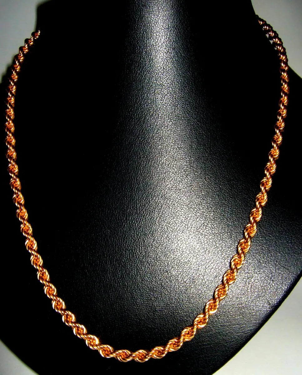 Vintage Hallmarked 9ct Gold Rope Chain - Image 4