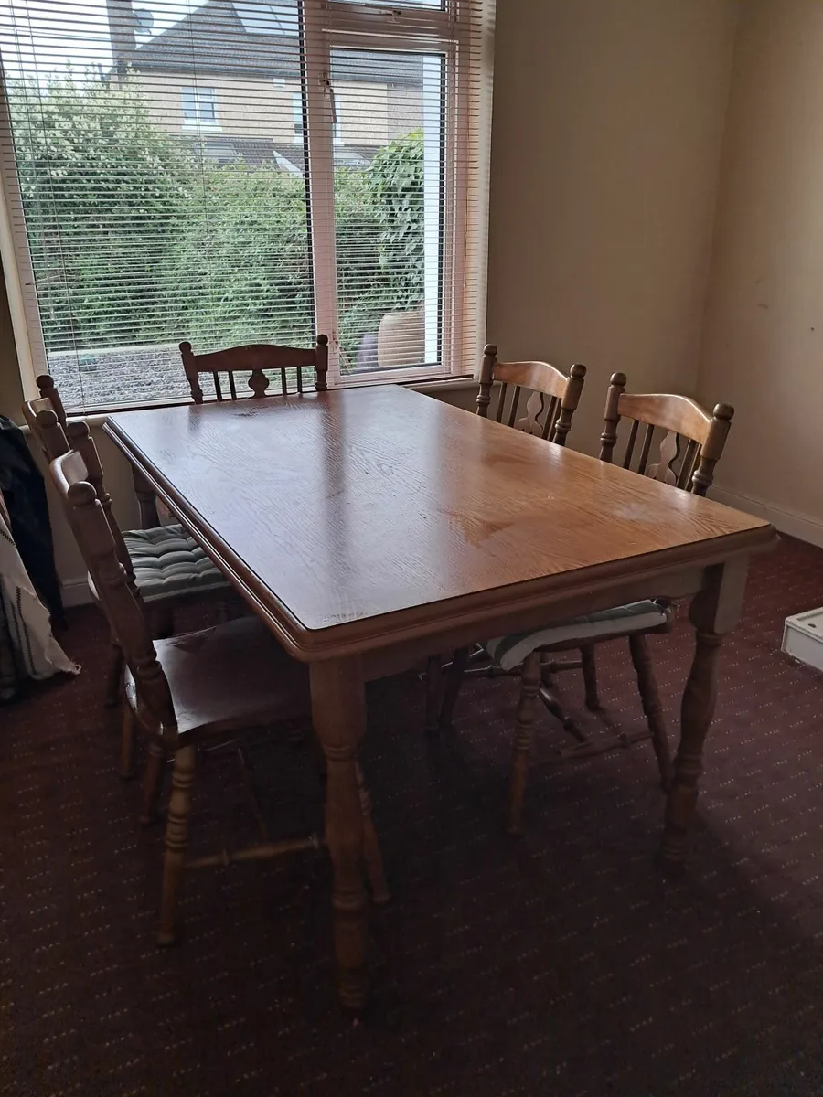 Dining table six chairs - Image 1